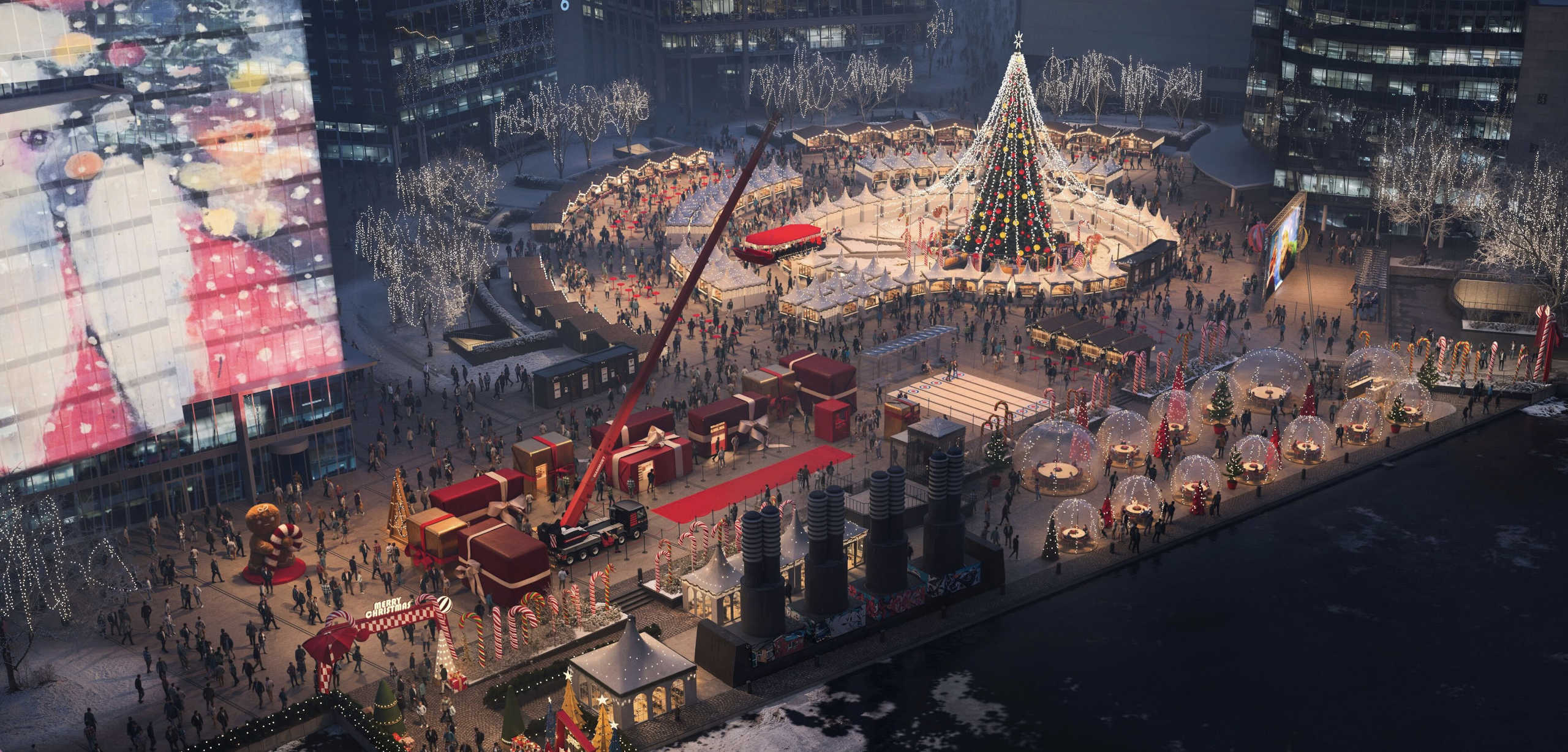 Santas Weihnachtsmarkt im MediaPark Köln